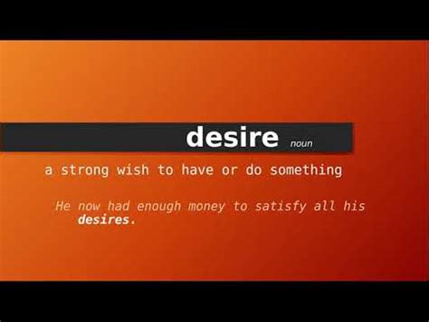 Desire Meaning .